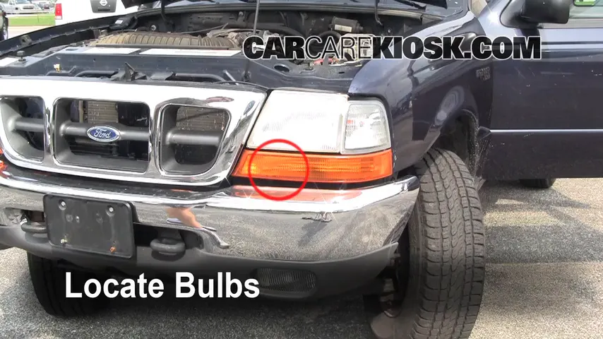 1999 Ford Ranger XLT 4.0L V6 Extended Cab Pickup (4 Door) Lights Turn Signal - Front (replace bulb)